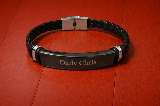 Daily Chris – Bőr karkötő Fekete / fekete